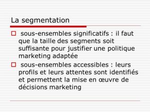 segmentation marché 